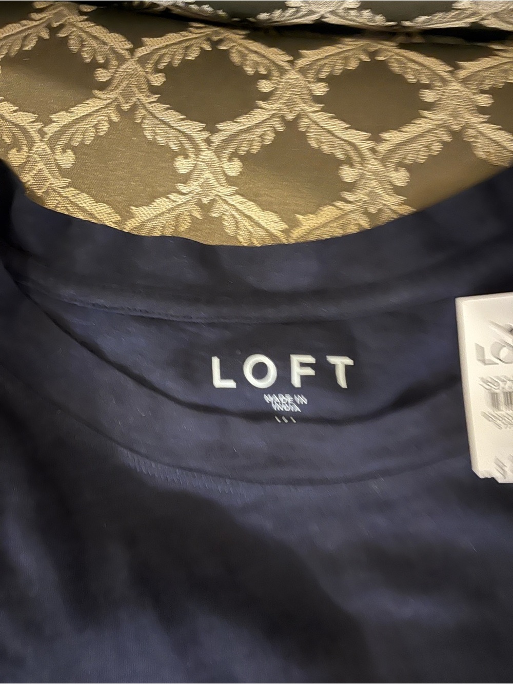 LOFT Navy Classic Crewneck Top - Picture 3 of 8